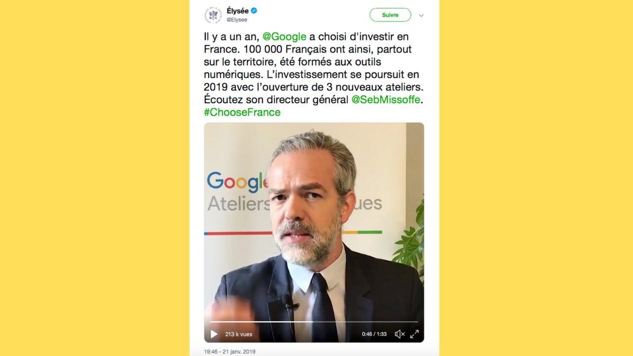 google cnil pub elysee