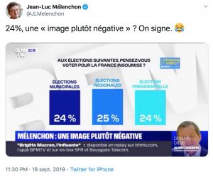 melenchon tweet sondage