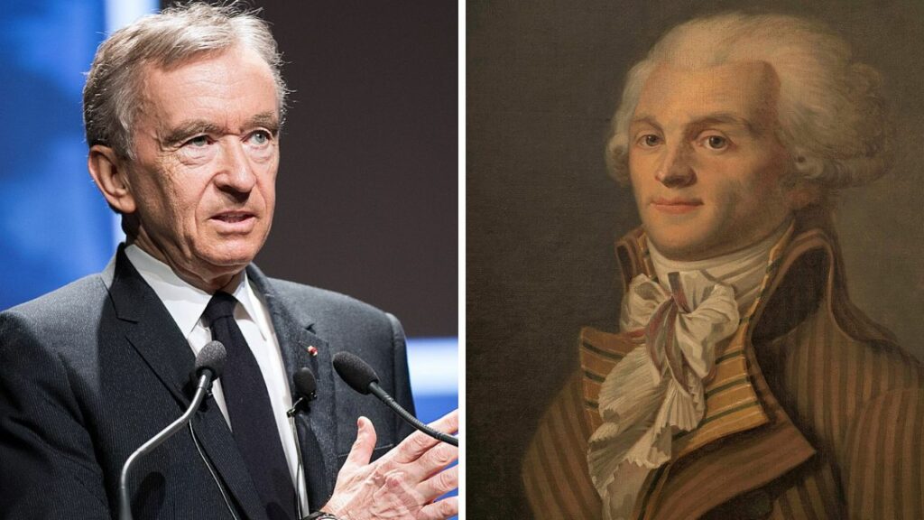 Bernard Arnault et Maximilien Robespierre