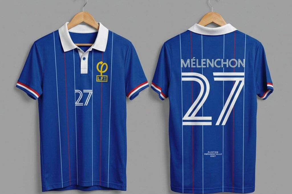 Le maillot de foot « Mélenchon 27 »